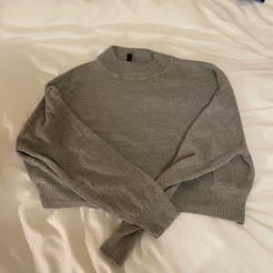 H&M Cropped Mock Neck Sweater